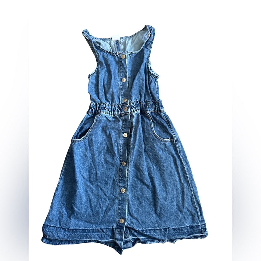 Zara Girls Denim Button-Down Dress - size 11/12